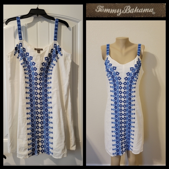 Tommy Bahama Dresses & Skirts - Tommy Bahama blue embroidered sundress